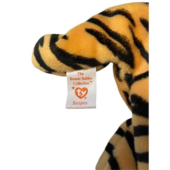 Stripes the Tiger Style 4065 Ty 1995 Beanie Baby Plush Collectible Nostalgia Stu - Picture 7 of 11